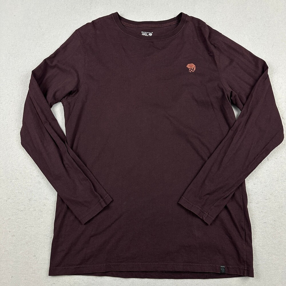 Mountain Hardwear Shirt Men Large Maroon Long Sleeve Outdoor Hiking Active L